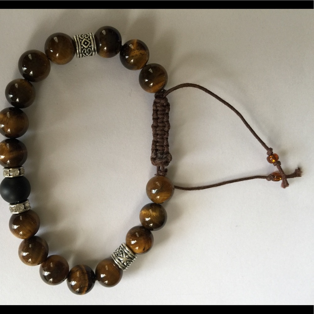 Tigers eye & onyx bracelet