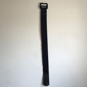 Calvin Klein Black Leather Wide Stretch Belt