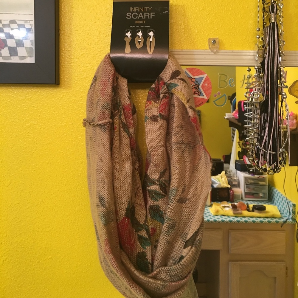 Floral infinity scarf
