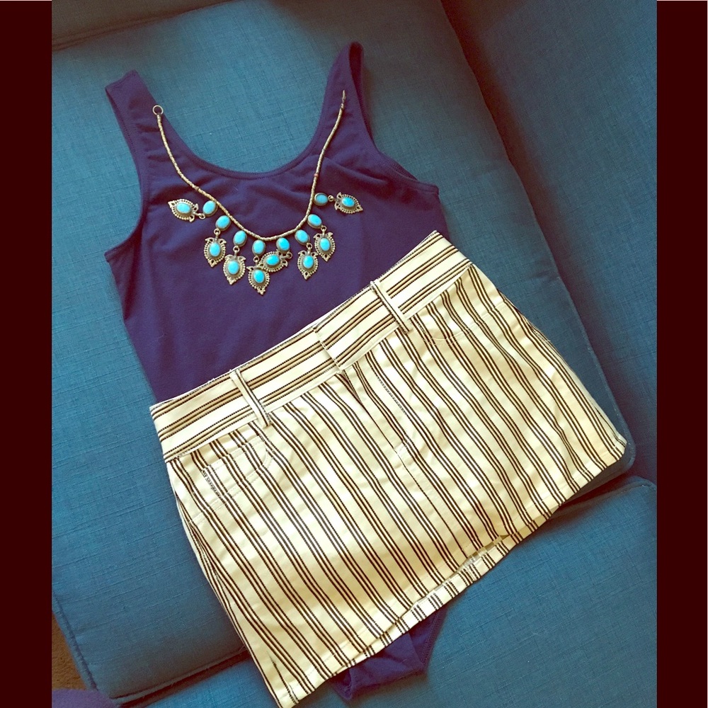 Alice and Olivia striped mini skirt