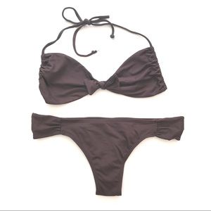 L*SPACE - Tie Front Ruched Side Bikini