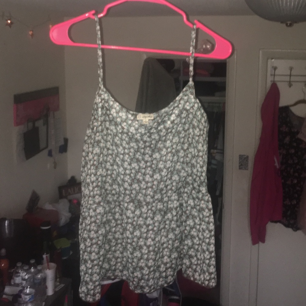 Spaghetti strap floral shirt