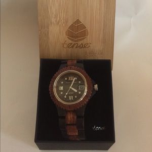 Tense G4100DR wood compass two tone Mens Watch