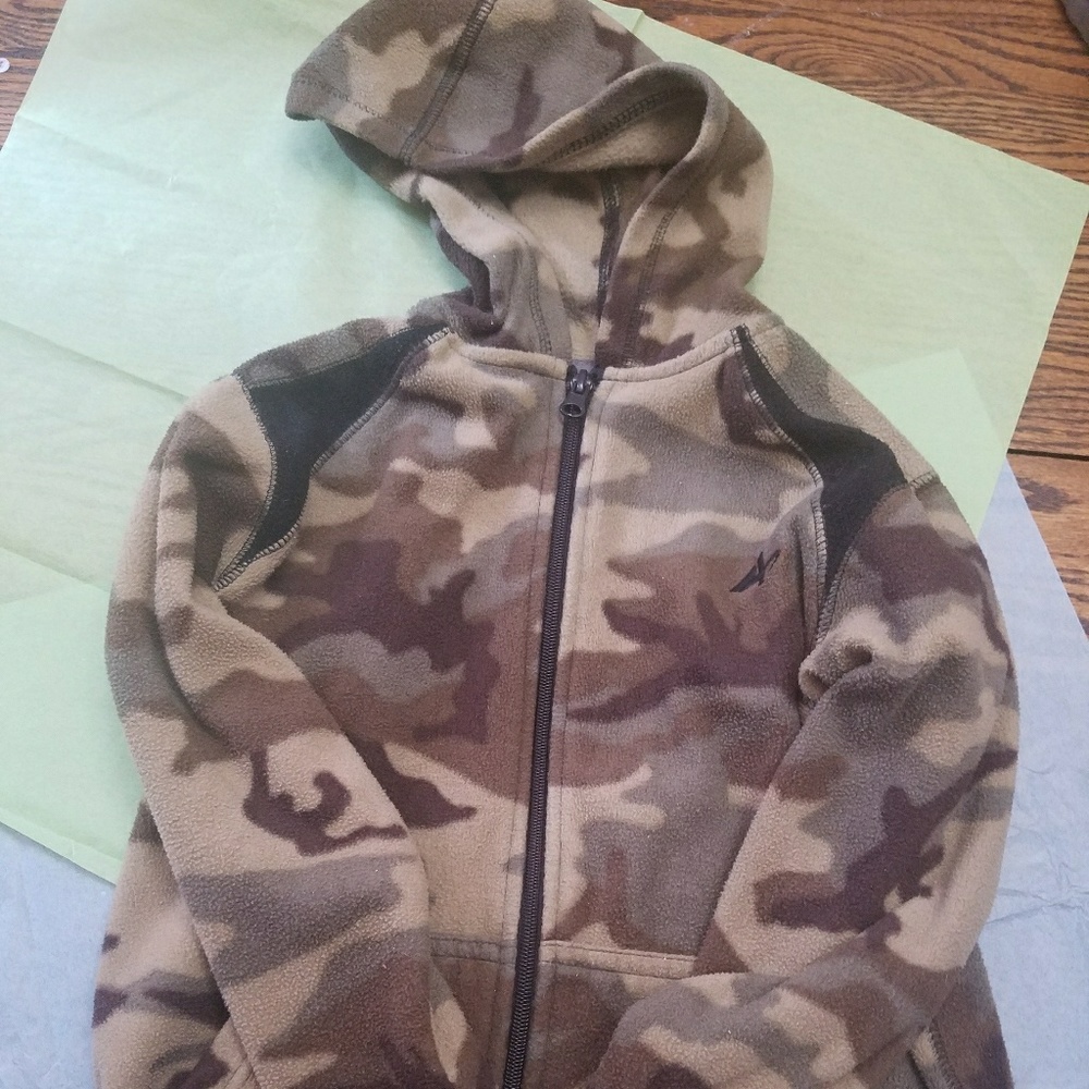 Kids camo fleece jacket