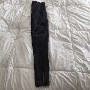 ❤️2 FOR $25❤️Faded Black Moto Leggings