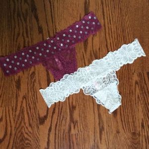 Victoria secret PINK lace thong medium