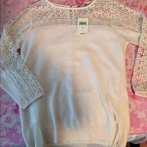 Lucky Brand Lace Sweater