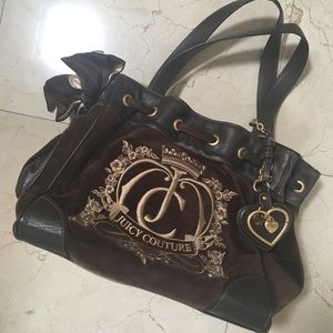 Authentic Juicy Couture velour tote bag