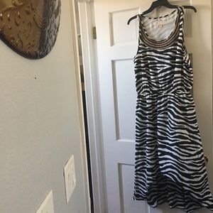 Micheal Kors high low animal print dress