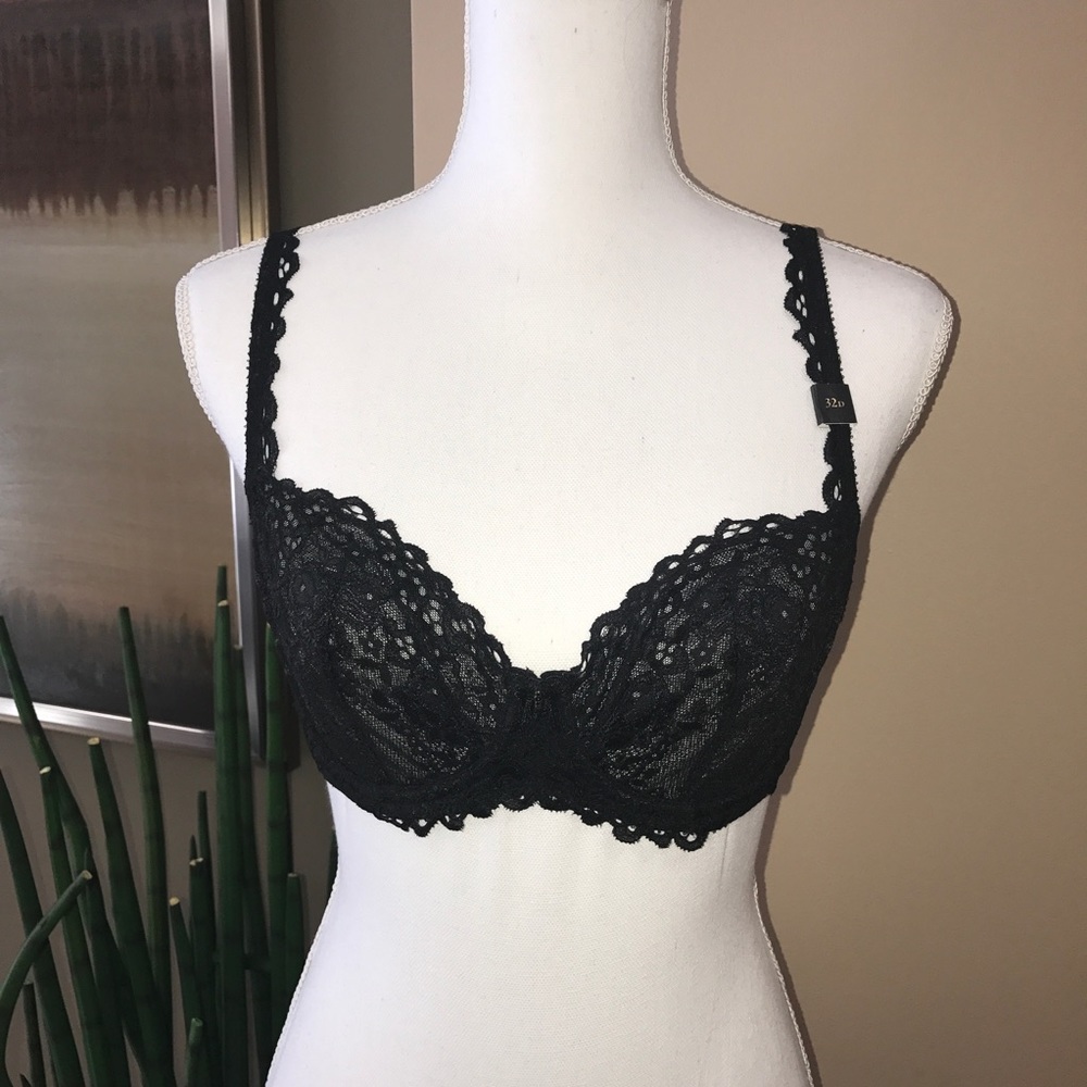 Victoria's Secret Unlined Demi Black Bra 32D NEW