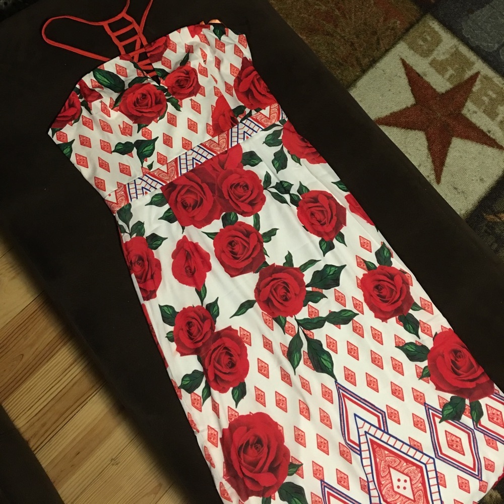 🌹🌹LAST ONE🌹🌹 NEW WITH TAGS Red rose maxi!! - Picture 2 of 2