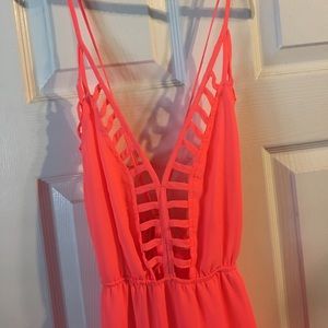 Caged top maxi dress
