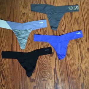 PINK thongs set of four medium