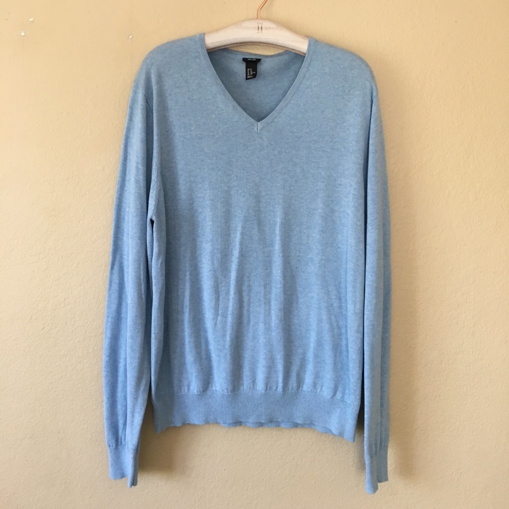 H&M Blue V-neck sweater . 100% Cotton