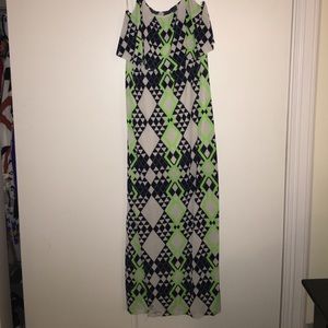 Geometric Summer Dress with cut out in back!