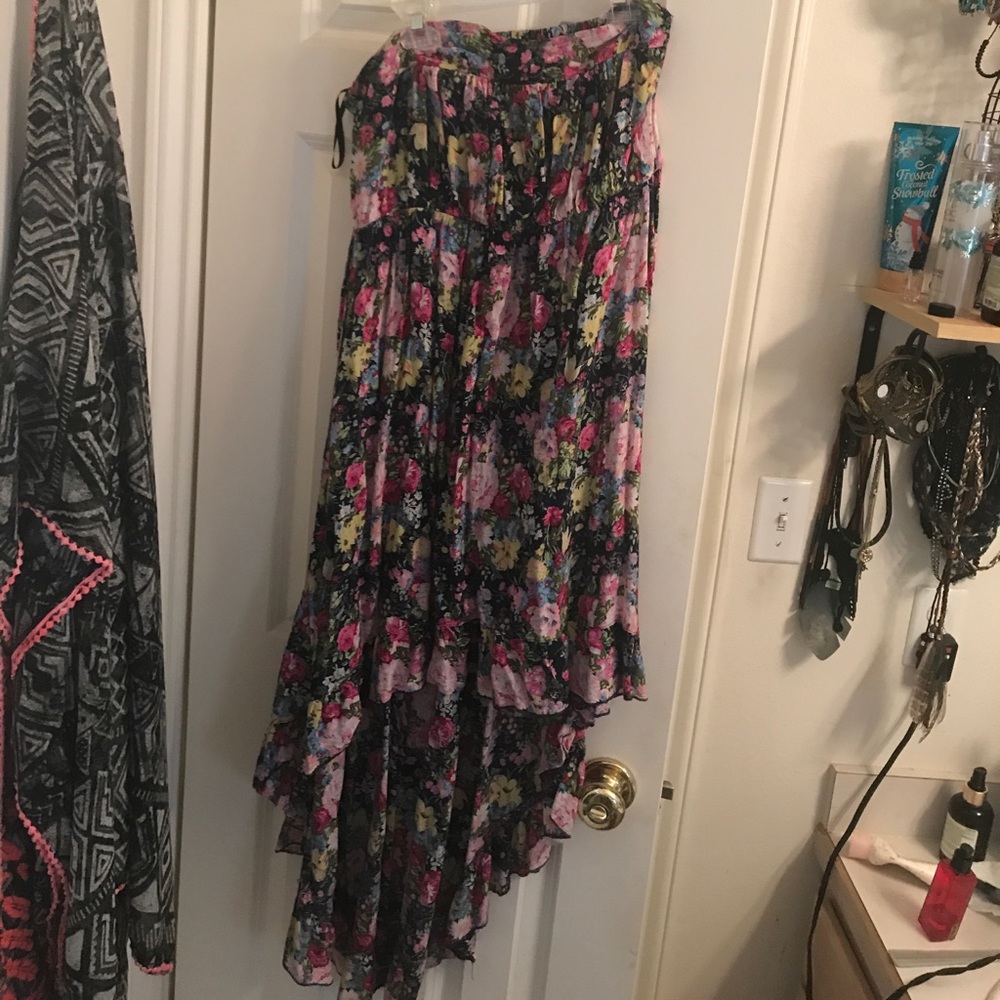 High low strapless dress. torrid