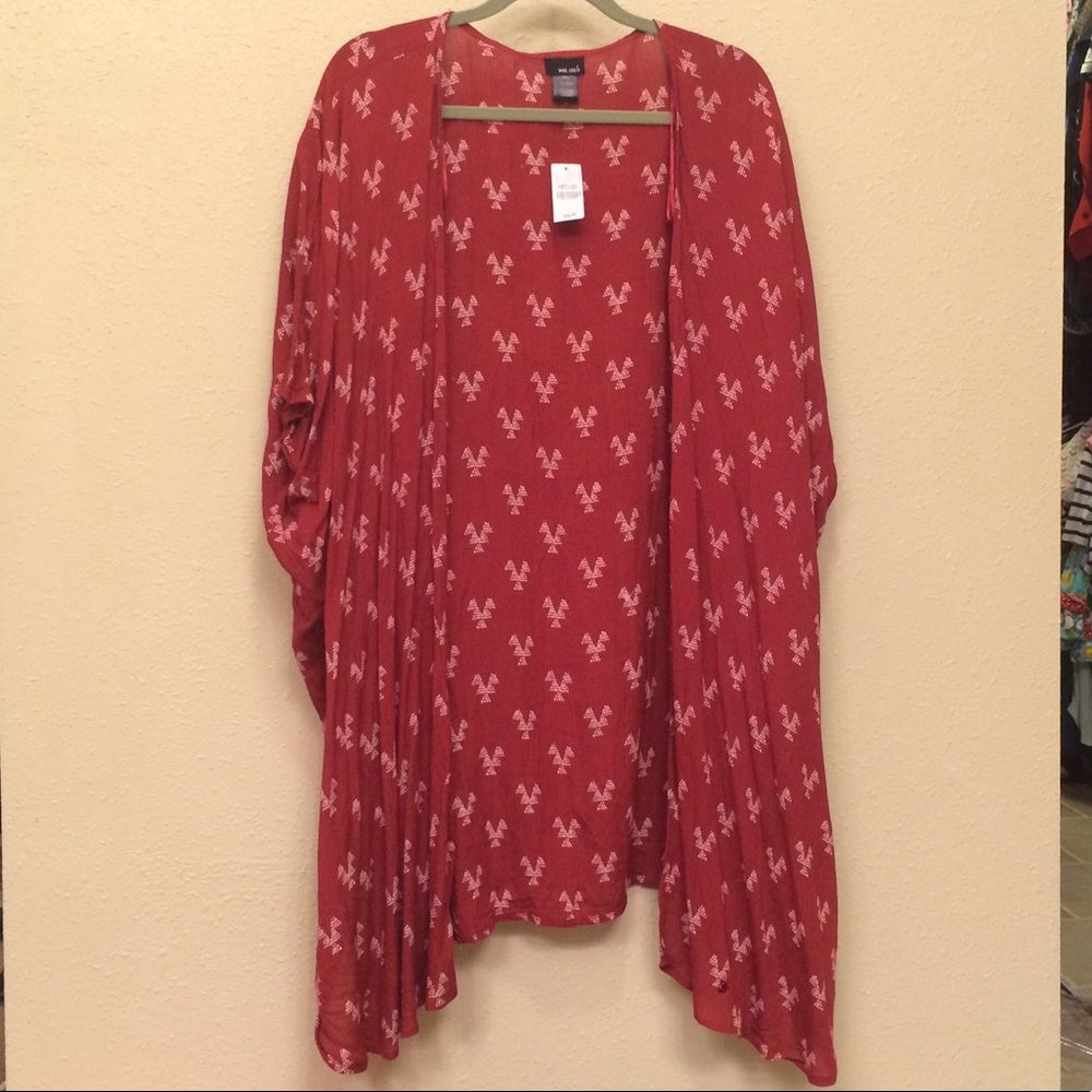 Red Kimono top