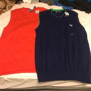 NWT Chaps vneck sleeveless sweater vest sz Medium