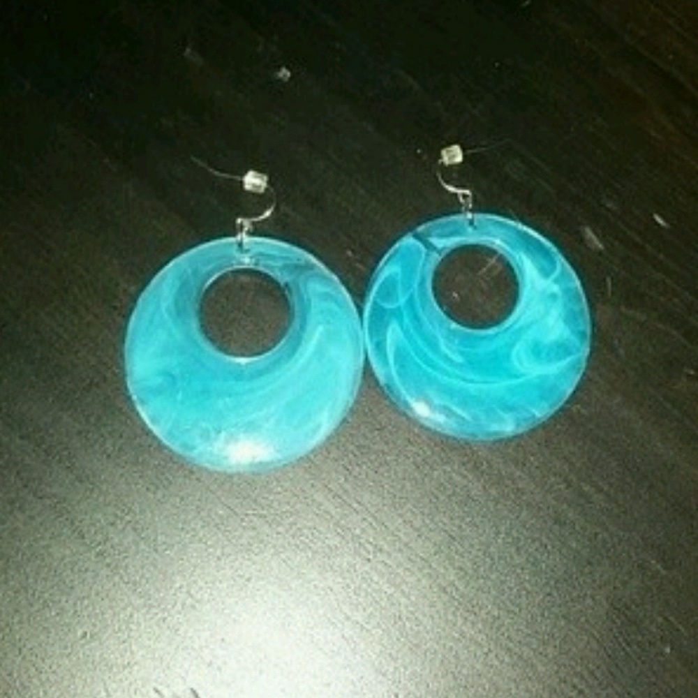 New York & Company Ocean Blue Shell Earrings