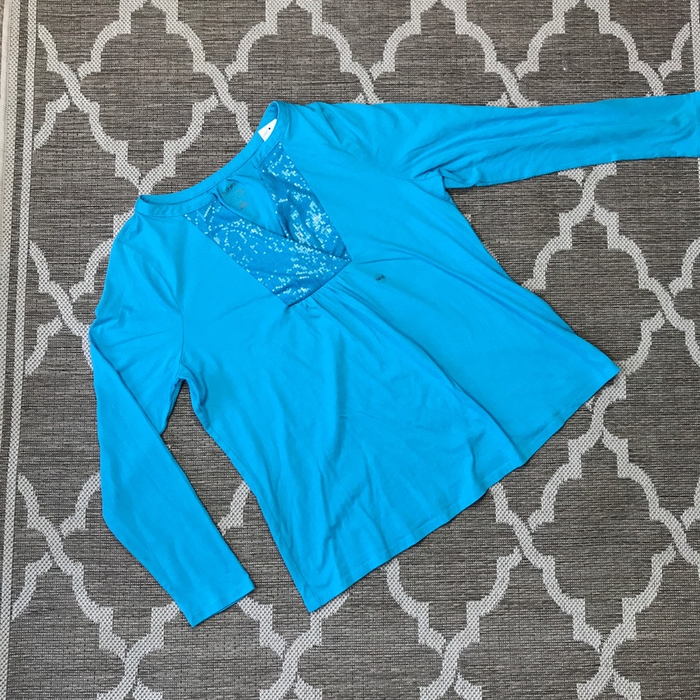 NWT Lane Bryant Long Sleeve Tee with Sequins