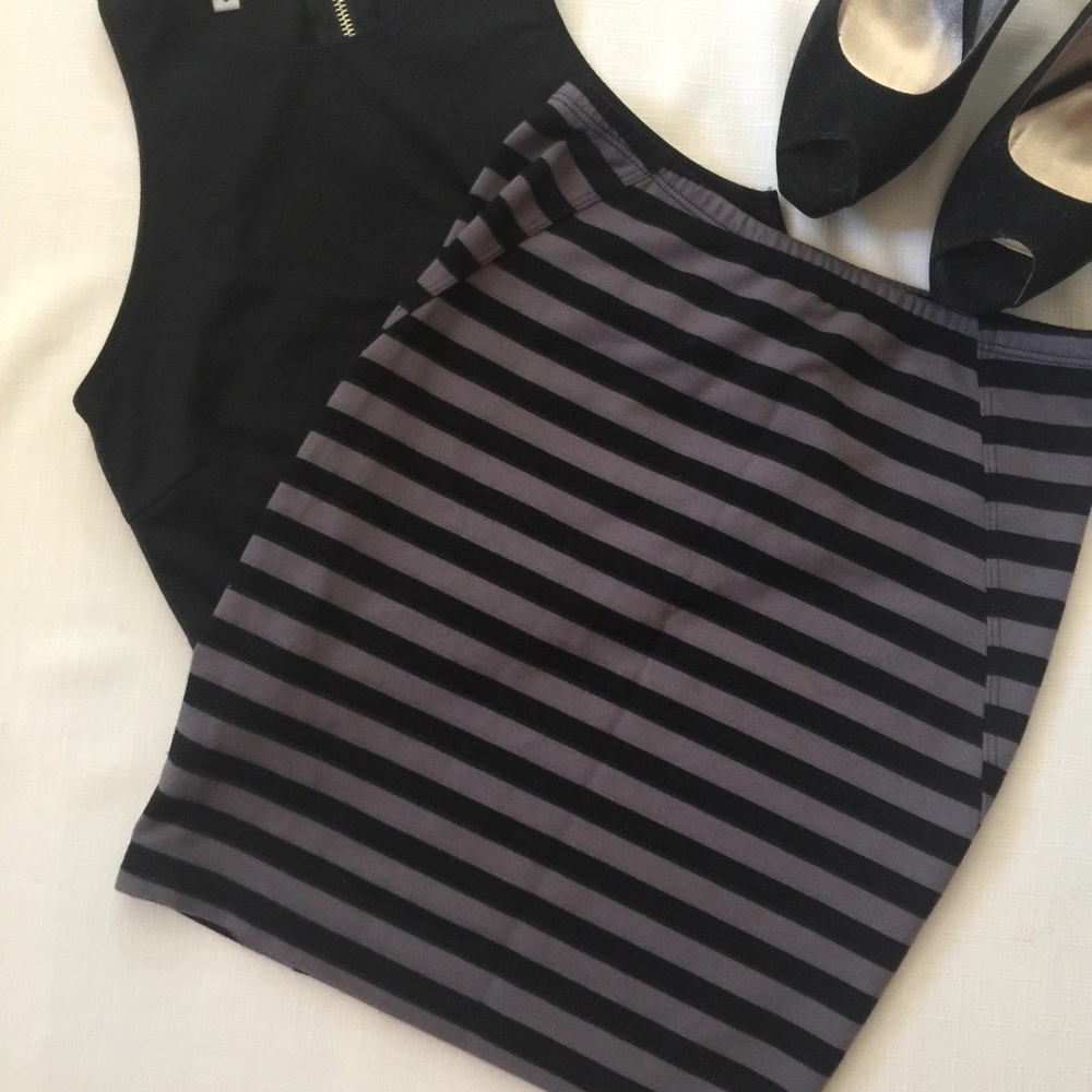 Striped purple skirt