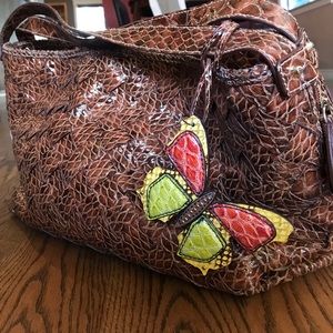 Jessica Simpson brown braided purse