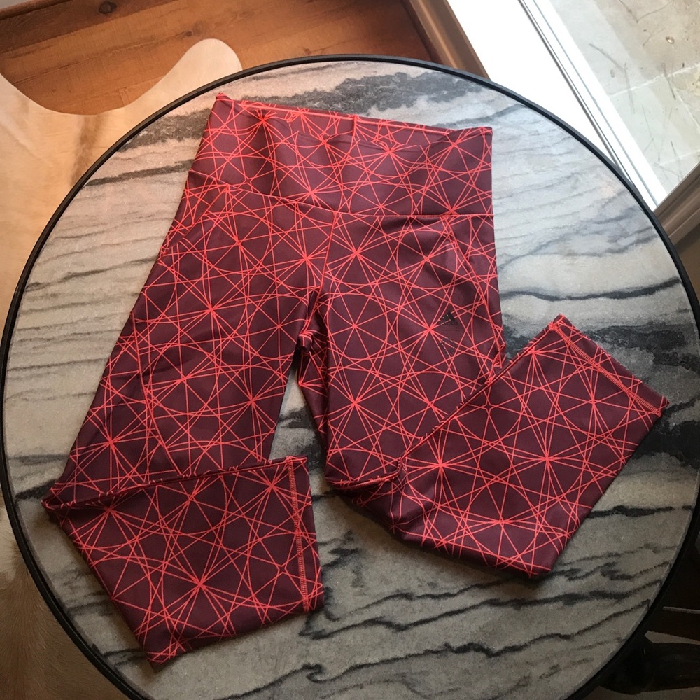 Adidas orange pattern crop