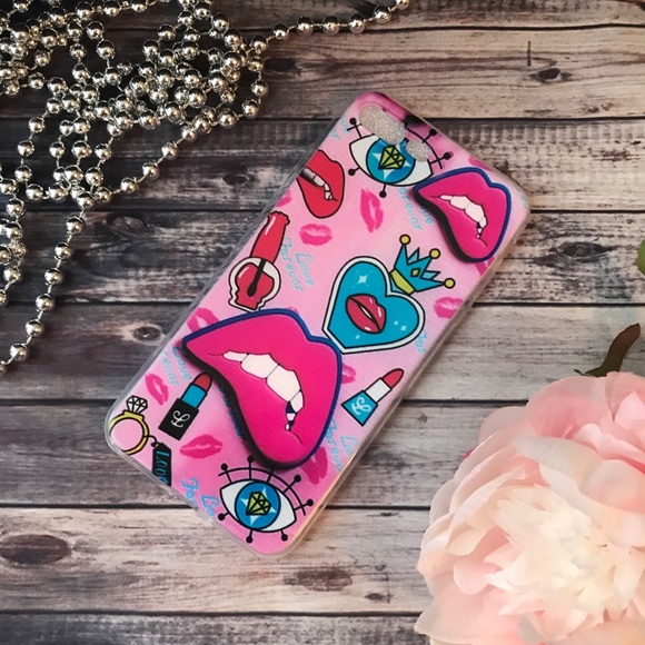 SET OF 2 IPHONE 7 8 PLUS CASE S CUTE ROSE PINK - Picture 3 of 4