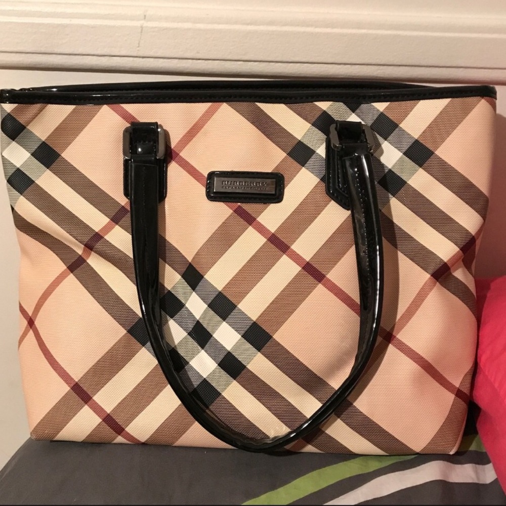 Plaid tote bag