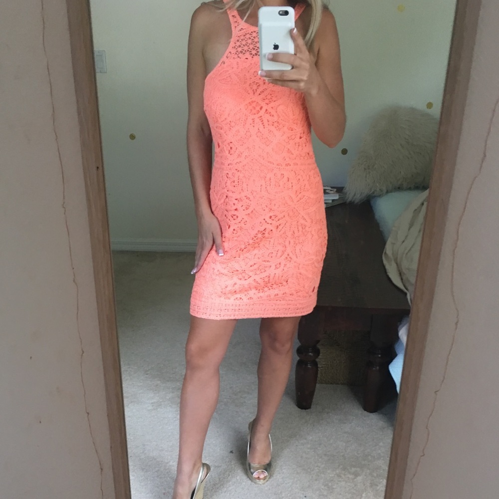 Lilly Pulitzer XS crochet dress orange