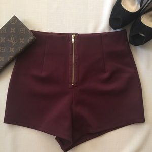 NWT Burgundy shorts