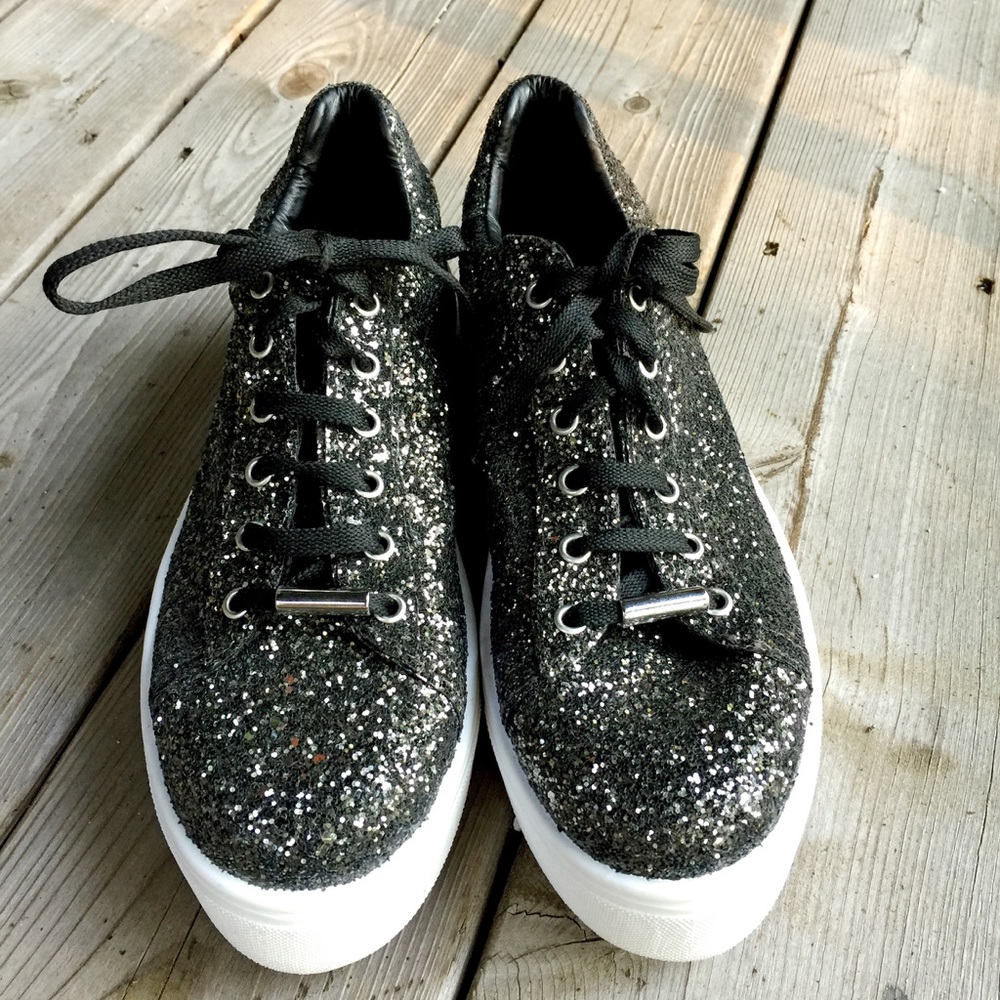 Topshop Metallic Platform Sneakers