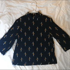 Forever 21 - 3/4 sleeve ballerina print