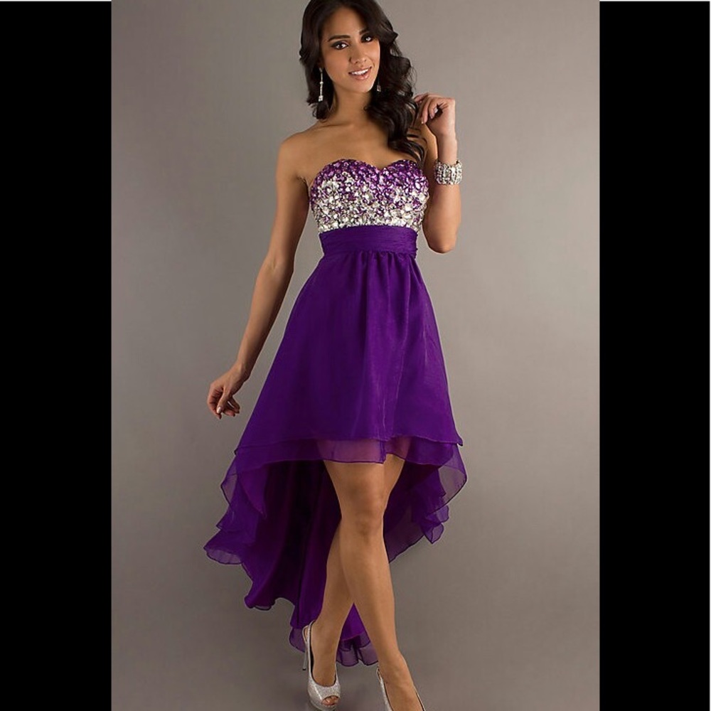 Samila high-low prom dress