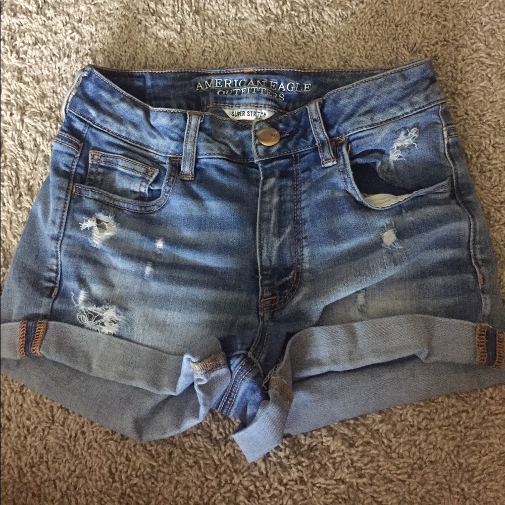 Hi-rise shortie shorts