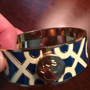 Navy and white spartina cuff bracelet