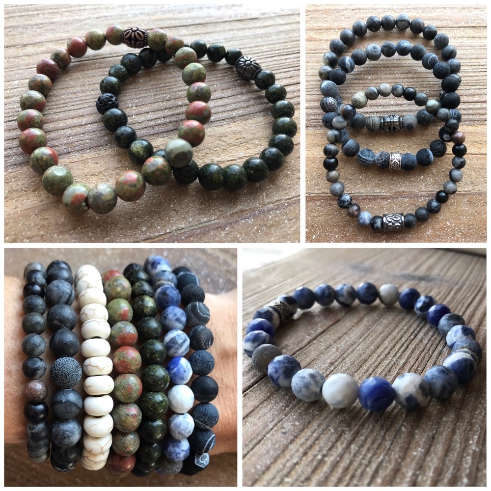 Men's beaded bracelets