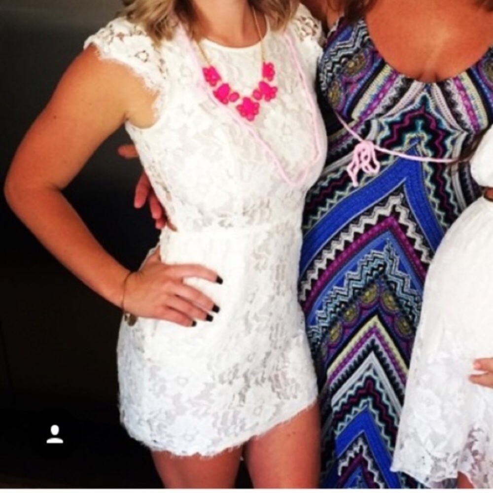 White lace dress