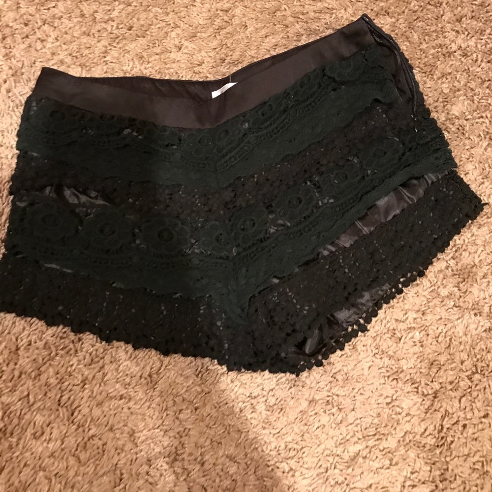 Beautiful black lace shorts