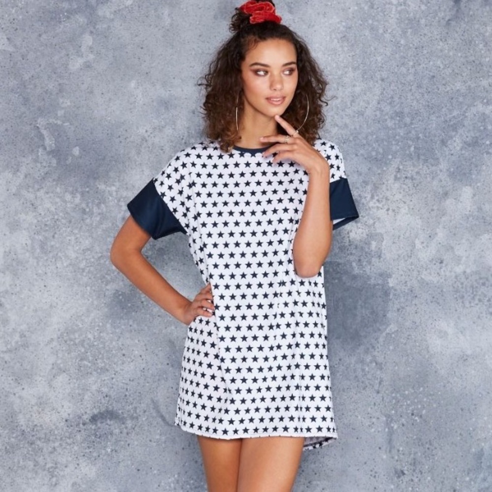 Star girl slouched tee dress
