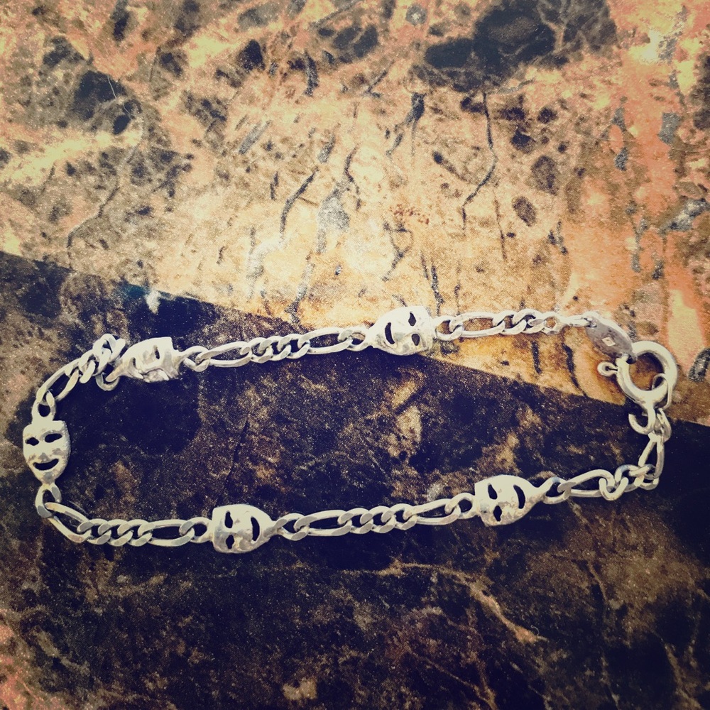 "Chola" old school clown face bracelet