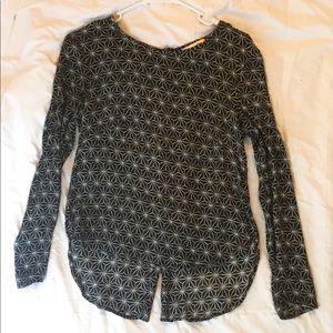 Forever 21 - long sleeve B&W blouse