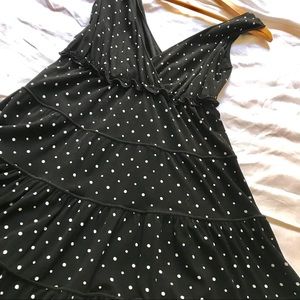 Black and white polka dot dress