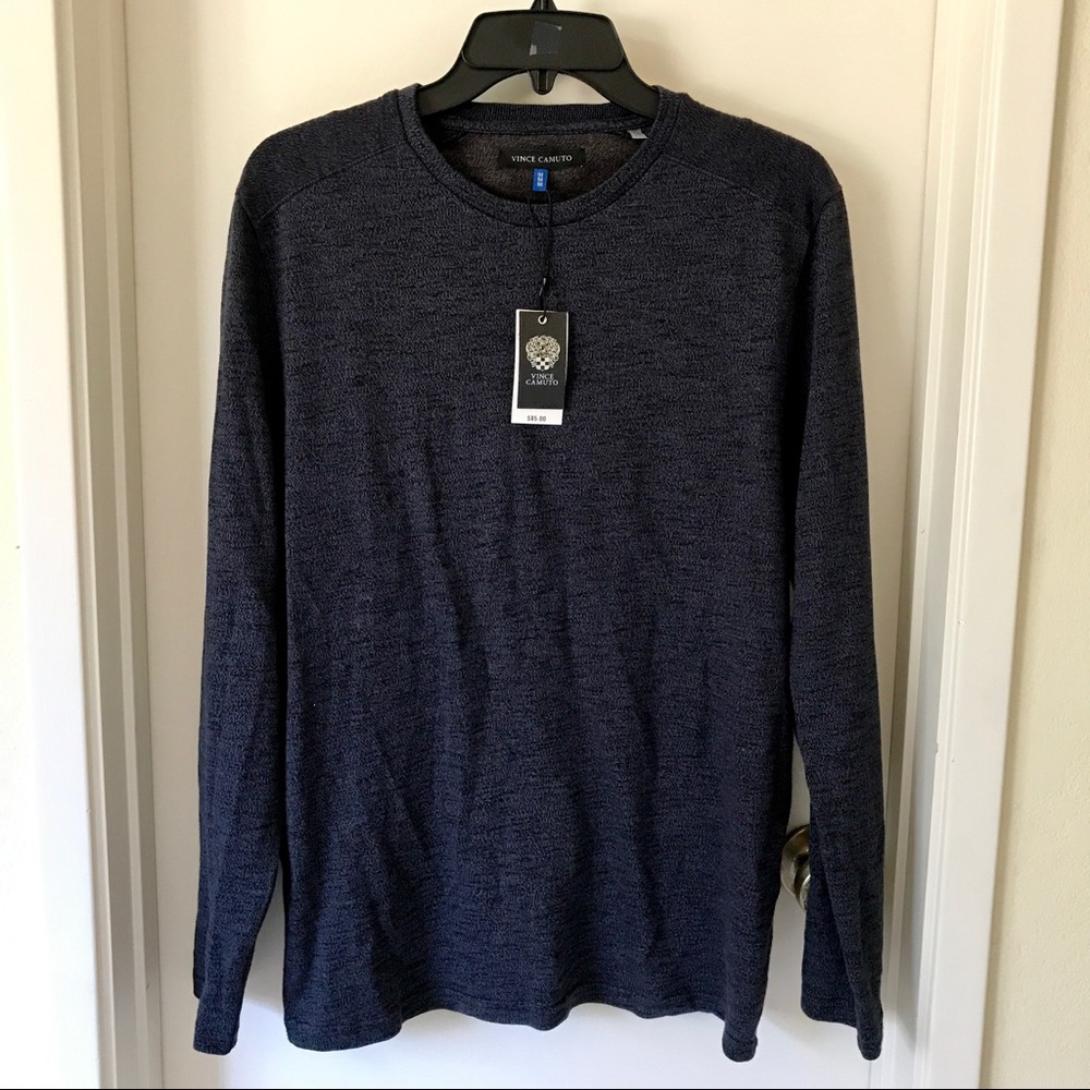 Vince Camuto Mouline-Knit Long-sleeve Tee