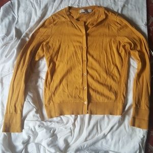 Loft Mustard Cardigan