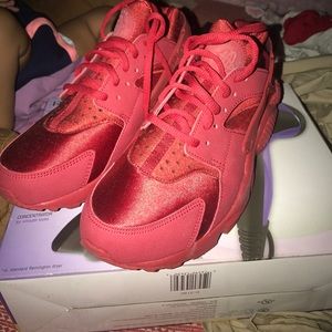 Nike red huaraches