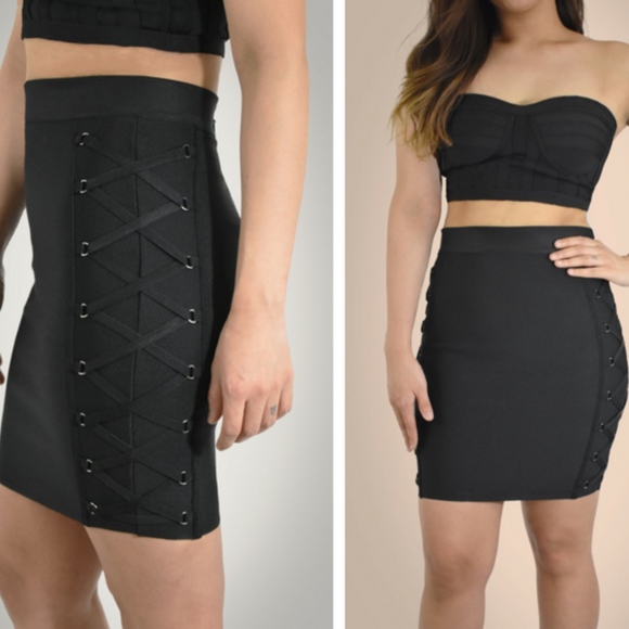 Marcela // Lace Up Bandage Skirt - Picture 3 of 7