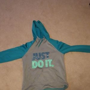 nike therma fit blue just do it sweatshirt