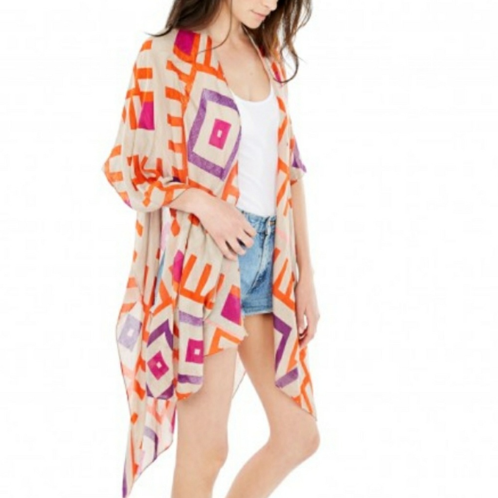 Michael Stars cover up convertible ruana scarf