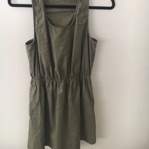 Bridge and Burn olive green linen dress size M